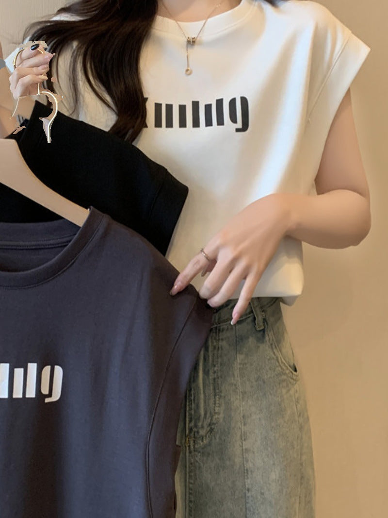 Femme Grafikdruck Kurzarmshirt Heidi-Mode