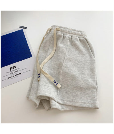 Femme Leichte Fleece Lounge Shorts mit verstellbarem Kordelzug Heidi-Mode