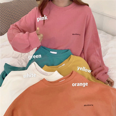 Damen Soft Touch Oversized Sweatshirt mit stylischer Beschriftung Heidi-Mode