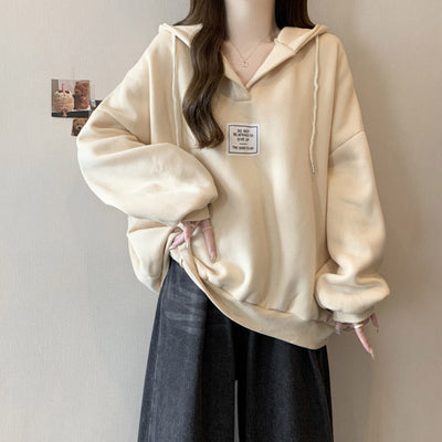 Femme Oversized Hoodie mit einzigartigem grafischem Detail Heidi-Mode
