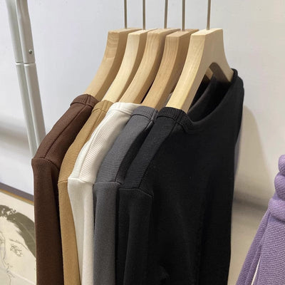 Femme Langarm-Fit Top mit stilvollen Daumenlöchern Heidi-Mode