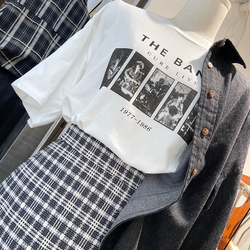 Femme Grafikdruck Relaxed Fit T-Shirt Heidi-Mode