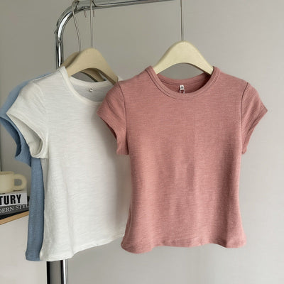 Femme Premium Kurzarm-Strick-T-Shirt Heidi-Mode