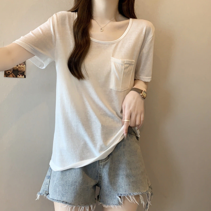 Femme Relaxed Fit Pocket T-Shirt Heidi-Mode