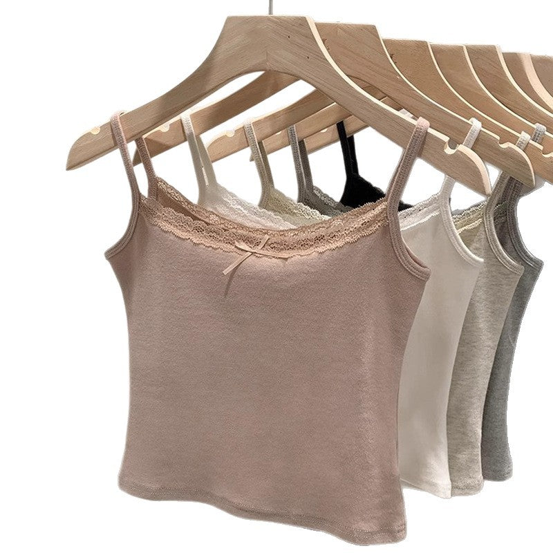 Femme Spitze-besetztes Trägertop Heidi-Mode 1747902405