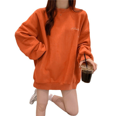 Femme Übergroße Freizeit Sweatshirt mit einzigartiger Stickerei Heidi-Mode