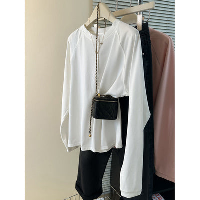 Damen Relaxed Fit Langarm-T-Shirt mit stilvollen Seitenschlitzen Heidi-Mode