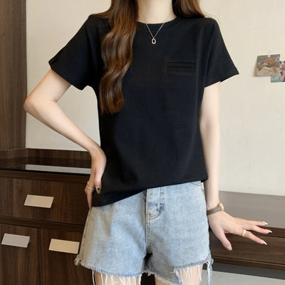 Femme Minimalistische Pocket Tee Heidi-Mode