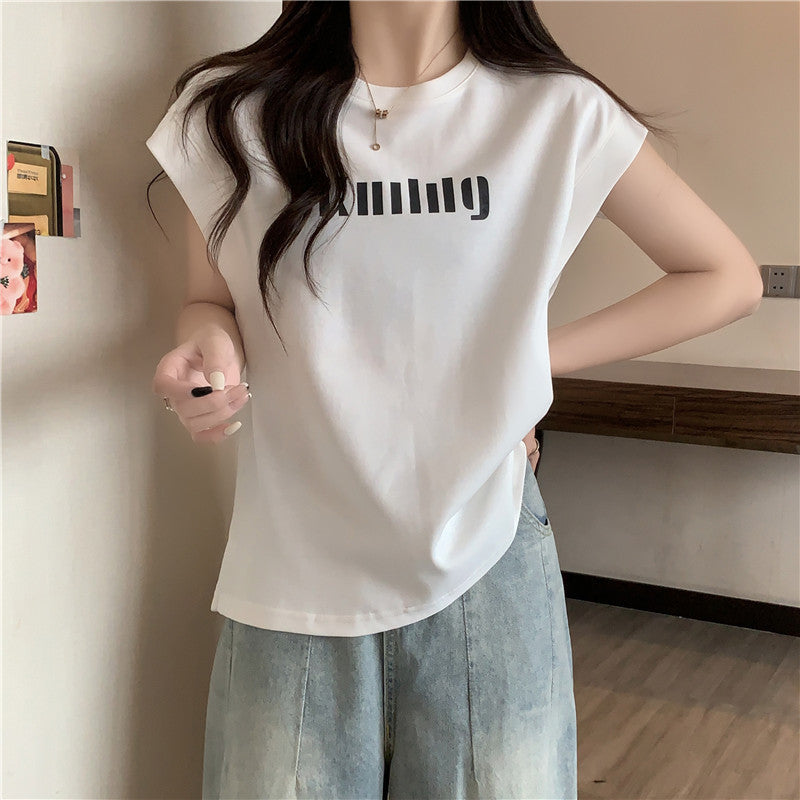 Femme Relaxed Fit Graphic Muscle Tee Heidi-Mode