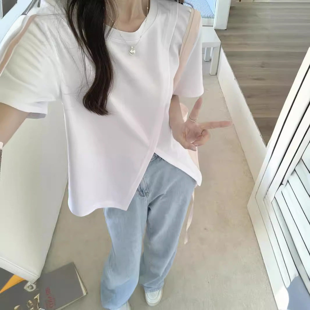 Femme Moderner gespalten Saum Top Heidi-Mode