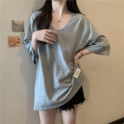 Femme Weiche Baumwolle Oversized T-Shirt Heidi-Mode