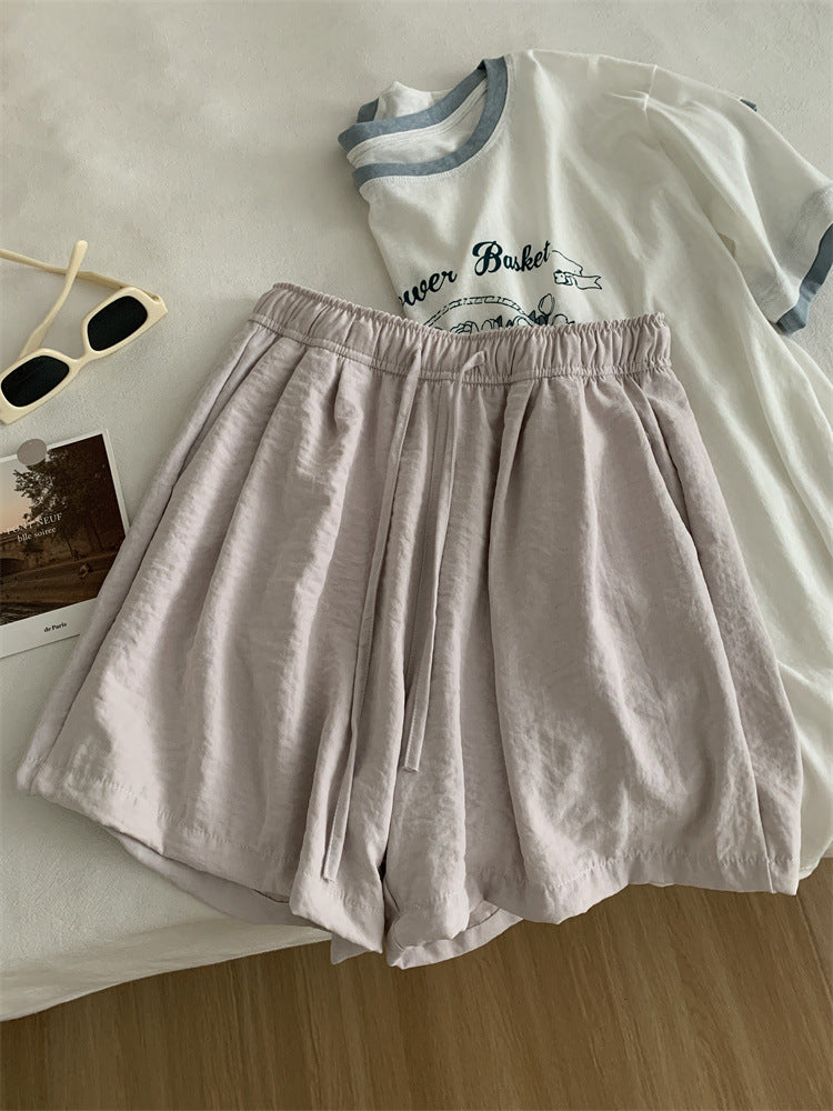 Femme Relaxed Fit Sommer Lounge Shorts mit verstellbarem Bund Heidi-Mode