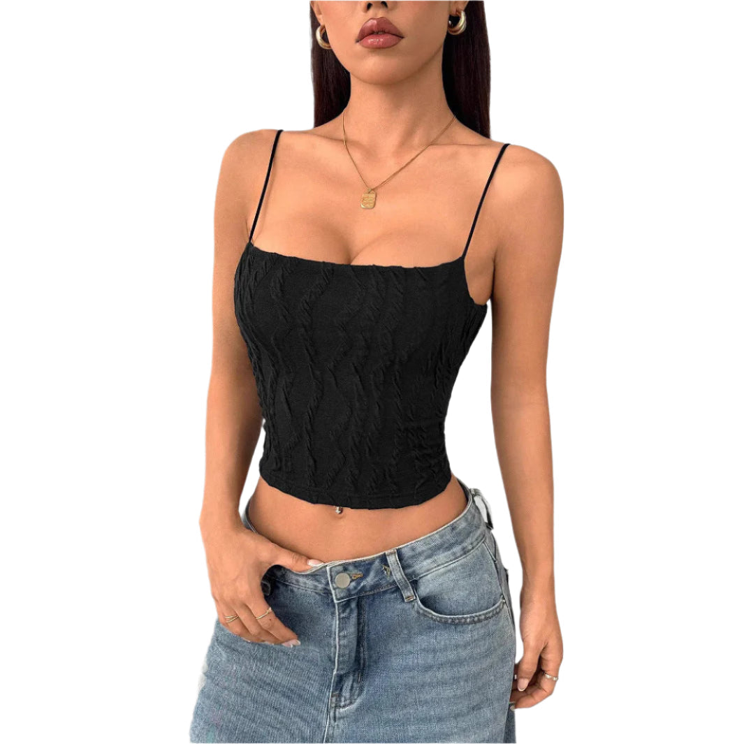 Zaria - Top mit schmalen Spaghettiträgern