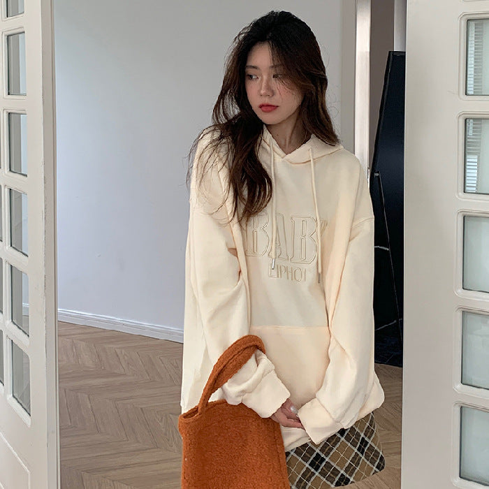 Damen Oversized Grafik Hoodie mit Fronttasche Heidi-Mode