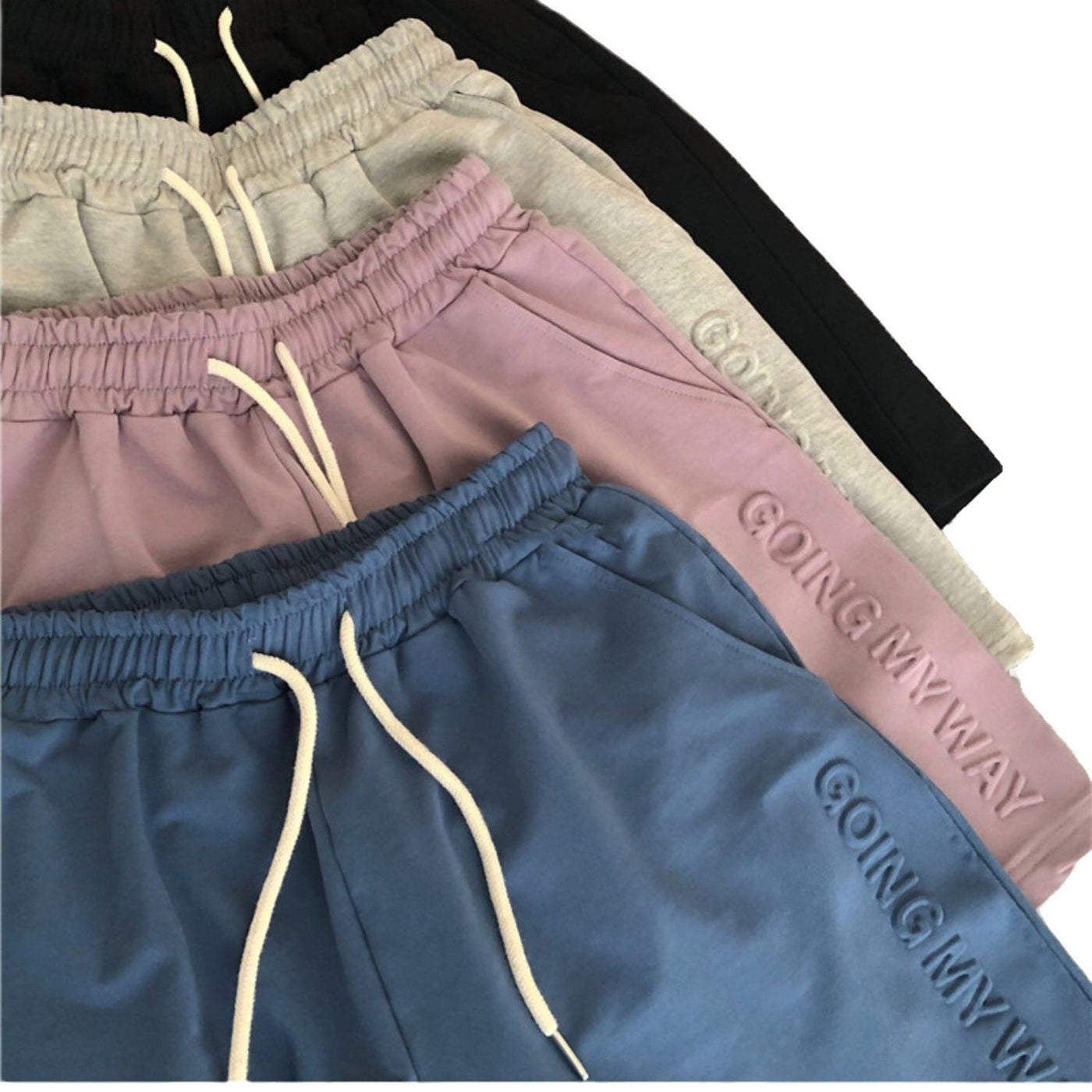 Femme Hochtaillierte Freizeit Lounge Shorts mit bestickten Details Heidi-Mode