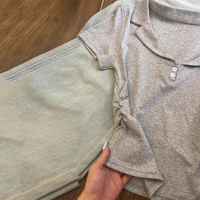 Femme Soft Casual Polohemd mit Knopfdetail Heidi-Mode