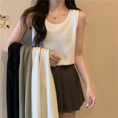 Femme Sleek Cropped Tanktop mit strukturiertem Stoff Heidi-Mode