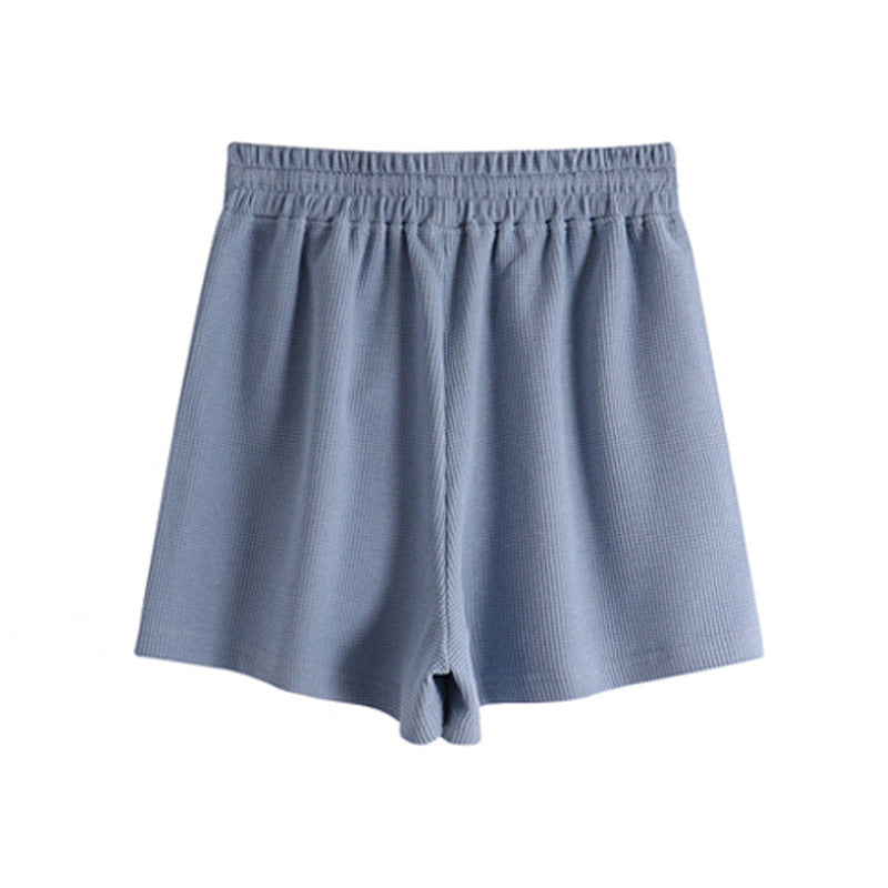 Femme Leichtgewicht Waffelstruktur Lounge Shorts Heidi-Mode