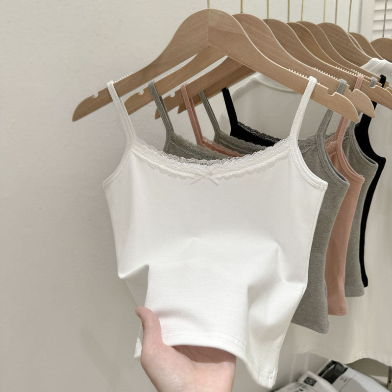 Femme Spitzenbesetztes Camisole Tanktop Heidi-Mode