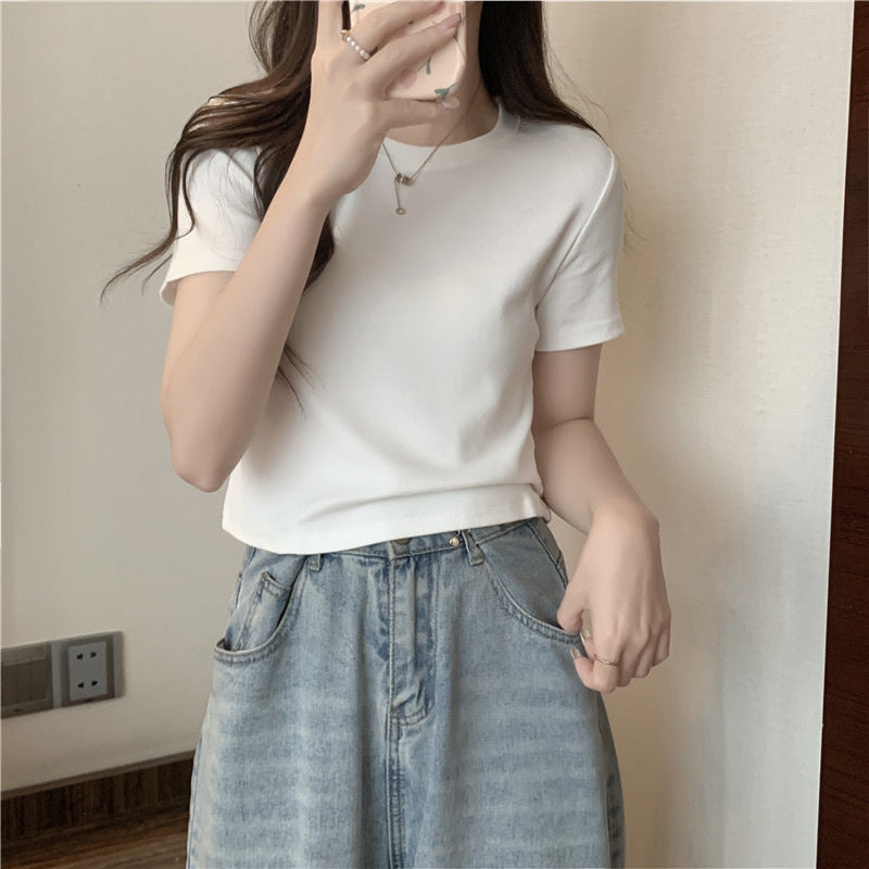 Femme Soft-Cotton Rundhals T-Shirt Heidi-Mode