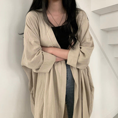 Femme Leichtgewicht Offene Vorderkante Kimono Cardigan Heidi-Mode
