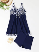 Damen Schwimmkleid mit Short-Integration Drune in Marineblau
