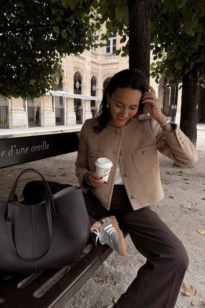 Strukturierte Kurzjacke | Edle Knöpfe & Taschen | Zeitloser Chic