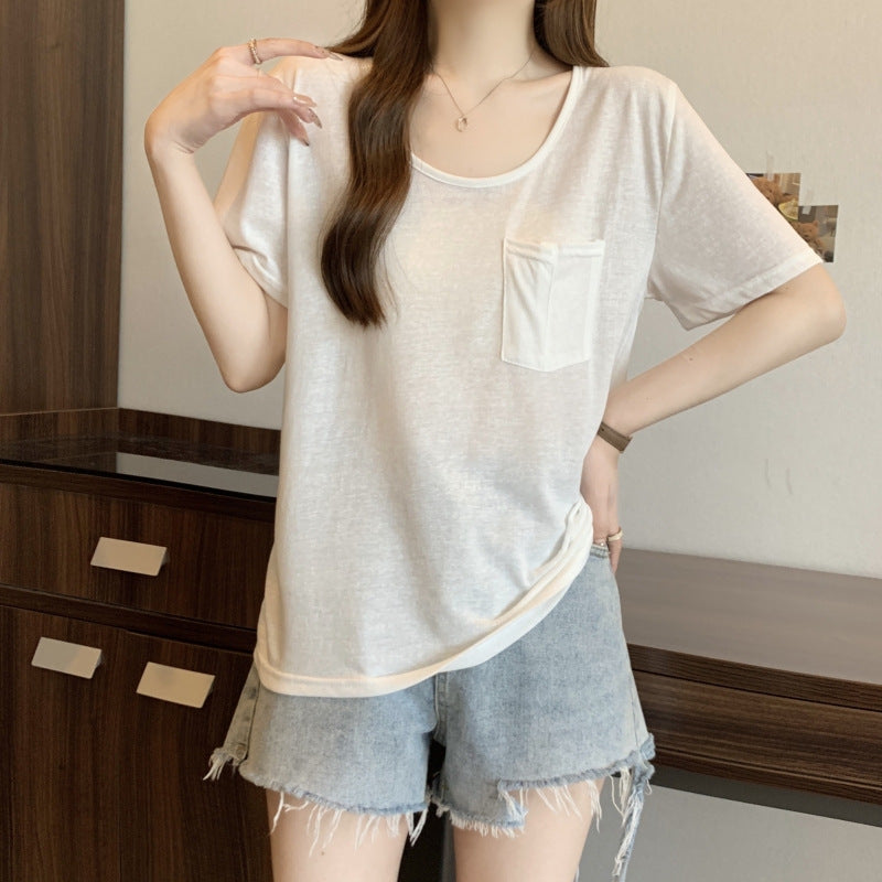 Femme Relaxed Fit Pocket T-Shirt Heidi-Mode