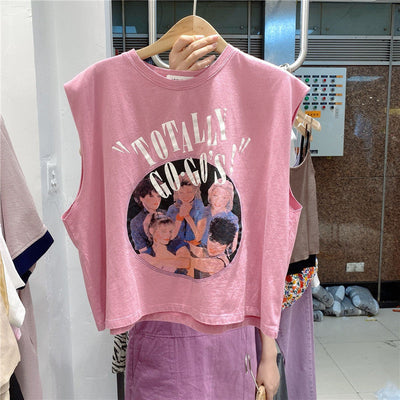 Femme Grafik Muskelshirt Heidi-Mode