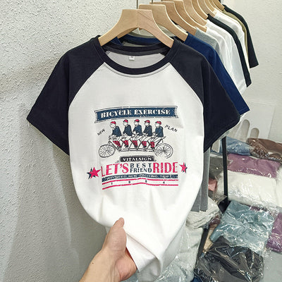Femme Relaxed Fit Graphic Baseball Tee Heidi-Mode