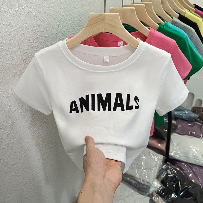 Femme Grafik T-Shirt mit fetter Typografie Heidi-Mode