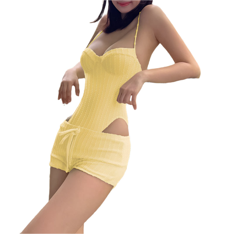 Audrey - Ausgeschnittene Details figurbetontes Jumpsuit mit Overall