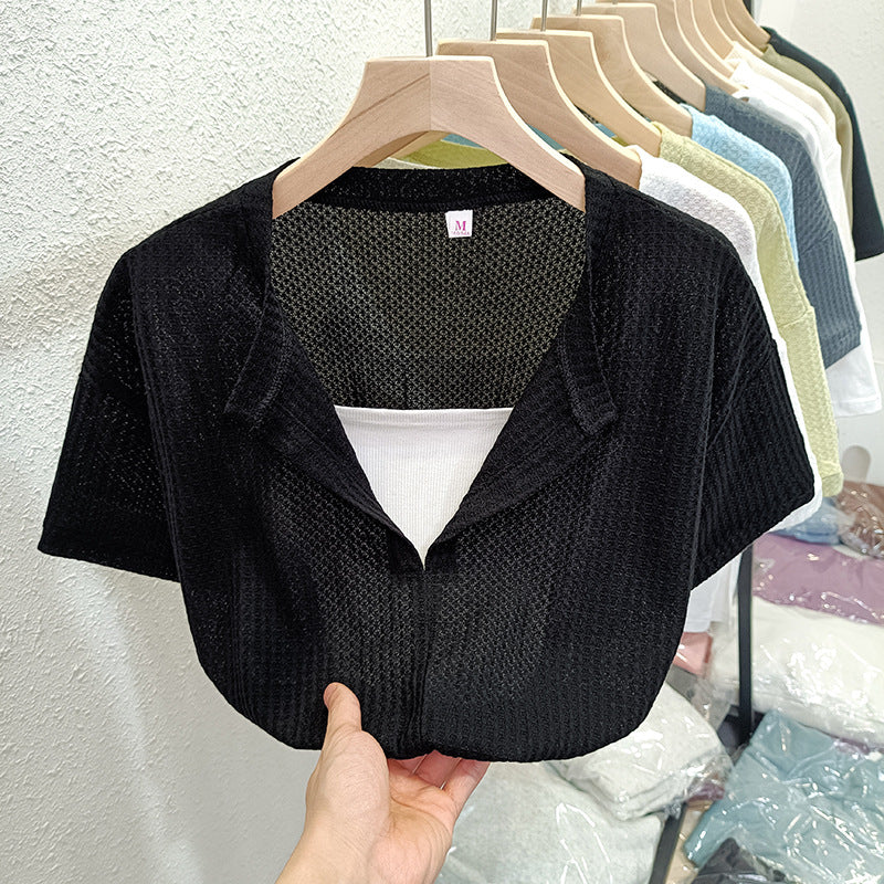 Femme Leichtgewicht Geschichtetes Strickoberteil Heidi-Mode