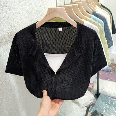 Femme Leichtgewicht Geschichtetes Strickoberteil Heidi-Mode