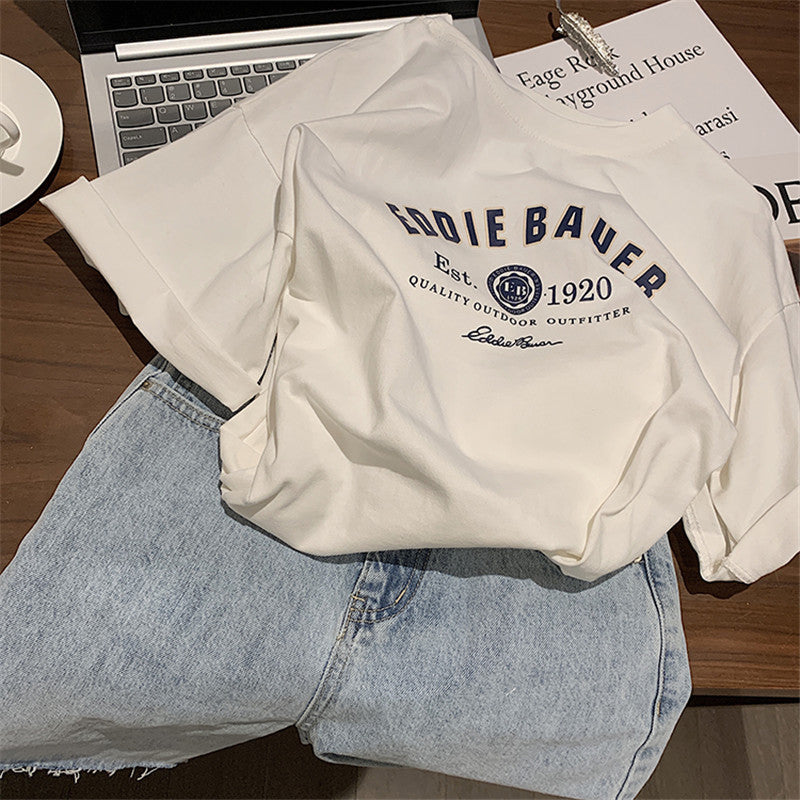 Femme Relaxed Fit Vintage Grafik T-Shirt Heidi-Mode