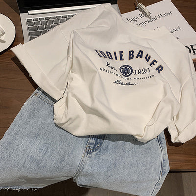 Femme Relaxed Fit Vintage Grafik T-Shirt Heidi-Mode