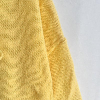 Einfarbiger Rundhals-Lace-Up-Cardigan