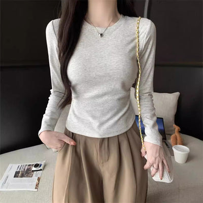 Damen Langarm Basic Layering Top Heidi-Mode