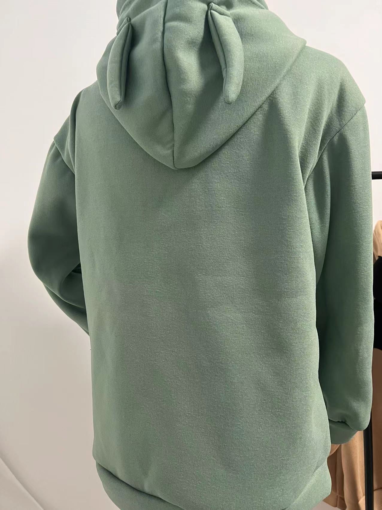 Femme Grafik Zip-Up Hoodie mit einzigartiger Aussage Heidi-Mode