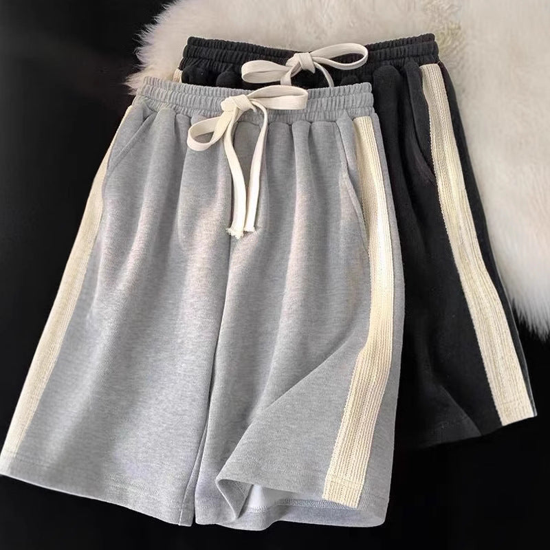 Femme Entspannt Passform Hochtaillierte Sportshorts mit Kordelzug Heidi-Mode