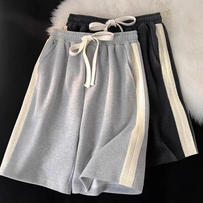 Femme Entspannt Passform Hochtaillierte Sportshorts mit Kordelzug Heidi-Mode