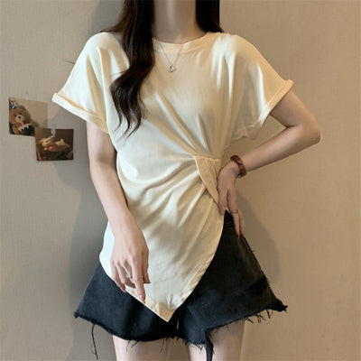 Femme Knoten-Detail Casual T-Shirt Heidi-Mode