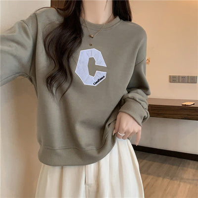 Femme Grafik Logo Sweatshirt Heidi-Mode