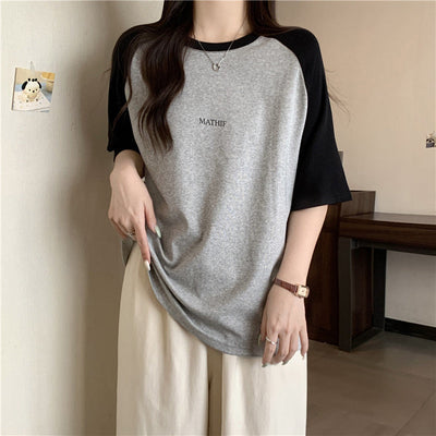 Femme Grafik Raglanärmeln T-Shirt Heidi-Mode