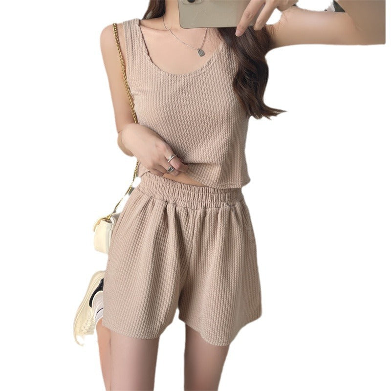 Femme Rippen Cropped Tank und Shorts Set Heidi-Mode