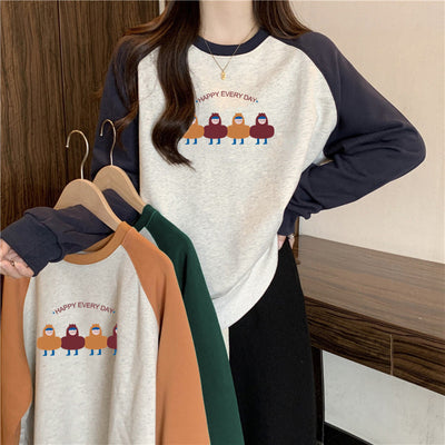 Femme Grafik Raglanärmelig Sweatshirt Heidi-Mode
