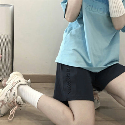 Femme Hochtaillierte Freizeit Lounge Shorts mit bestickten Details Heidi-Mode