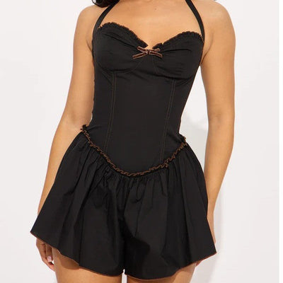 Kaylee - Badeanzug mit raffiniertem Korsett-Look und schwingendem Rock