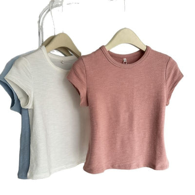 Femme Premium Kurzarm-Strick-T-Shirt Heidi-Mode