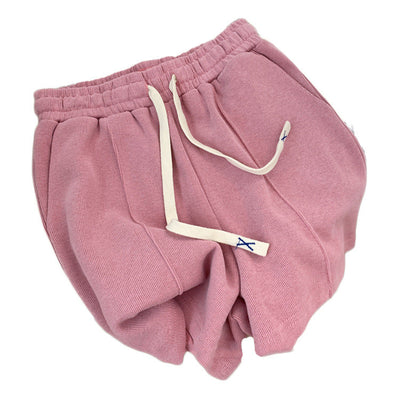 Femme Leichte Fleece Lounge Shorts mit verstellbarem Kordelzug Heidi-Mode